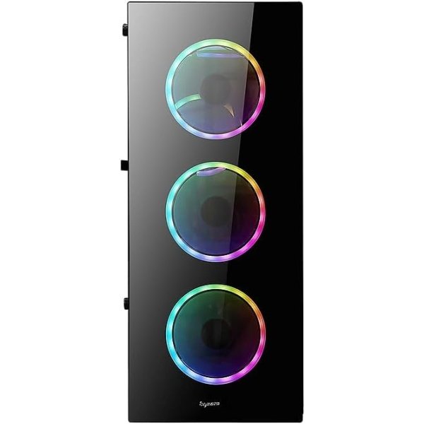 Bgears b-Voguish Gaming PC Case con paneles de vidrio templado, USB3.0, compatible con E-ATX, ATX, mATX, ITX. (Los ventiladores - Image 2