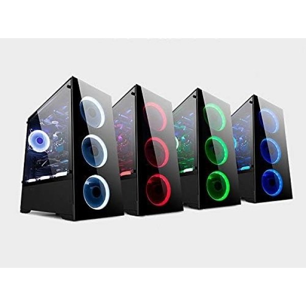 Bgears b-Voguish Gaming PC Case con paneles de vidrio templado, USB3.0, compatible con E-ATX, ATX, mATX, ITX. (Los ventiladores - Image 23