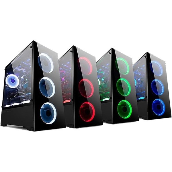 Bgears b-Voguish Gaming PC Case con paneles de vidrio templado, USB3.0, compatible con E-ATX, ATX, mATX, ITX. (Los ventiladores - Image 18