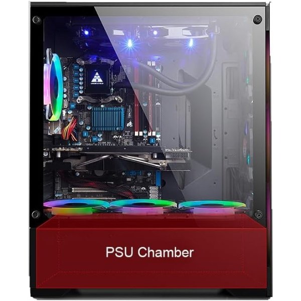 Bgears b-Voguish Gaming PC Case con paneles de vidrio templado, USB3.0, compatible con E-ATX, ATX, mATX, ITX. (Los ventiladores - Image 10