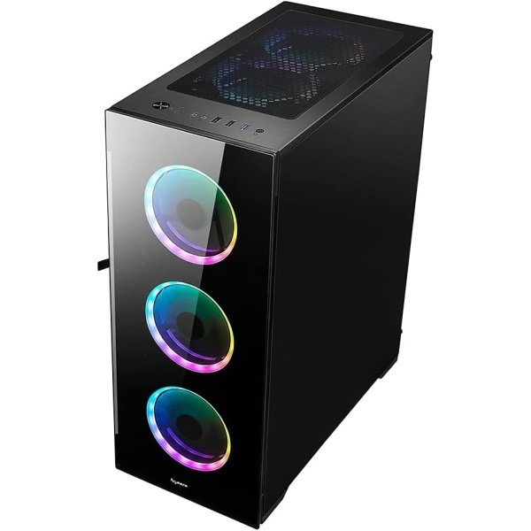 Bgears b-Voguish Gaming PC Case con paneles de vidrio templado, USB3.0, compatible con E-ATX, ATX, mATX, ITX. (Los ventiladores - Image 28