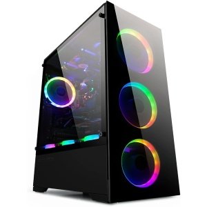 Bgears b-Voguish Gaming PC Case con paneles de vidrio templado, USB3.0, compatible con E-ATX, ATX, mATX, ITX. (Los ventiladores