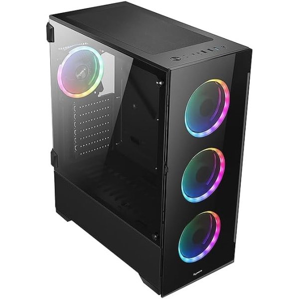 Bgears b-Voguish Gaming PC Case con paneles de vidrio templado, USB3.0, compatible con E-ATX, ATX, mATX, ITX. (Los ventiladores - Image 13