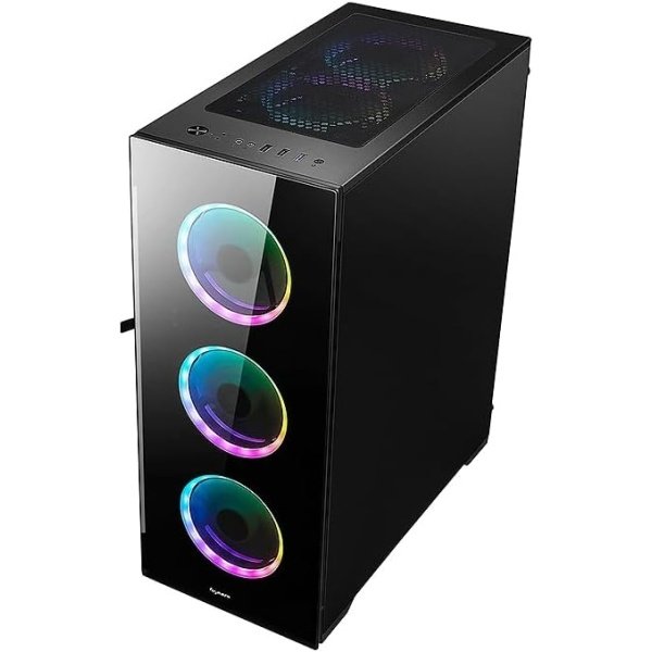Bgears b-Voguish Gaming PC Case con paneles de vidrio templado, USB3.0, compatible con E-ATX, ATX, mATX, ITX. (Los ventiladores - Image 17