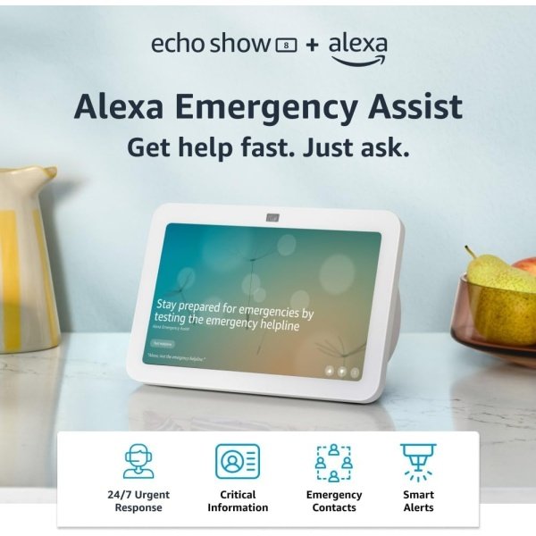 Nuevo Echo Show 8 (3.ª generación, modelo de 2023) | Con audio espacial, hub de Smart Home y Alexa | Blanco glaciar - Image 10