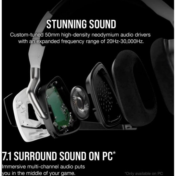 Corsair VOID RGB ELITE Wireless - Auriculares para juegos, sonido envolvente 7.1, certificado Discord, iCUE compatible con PC, - Image 34