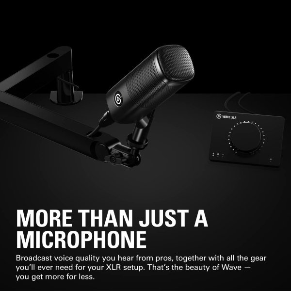 Elgato Wave DX - Micrófono dinámico XLR, patrón cardioide, rechazo de ruido, voz optimizada para podcasting, transmisión, - Imagen 2