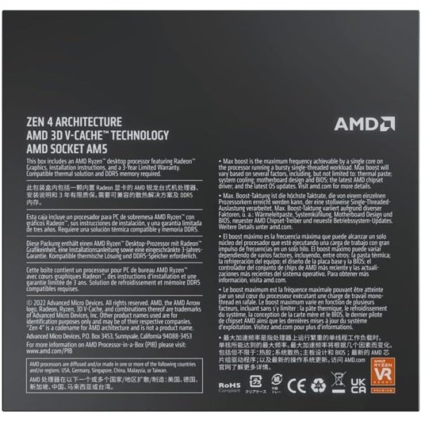 AMD Procesador de escritorio Ryzen 7 7800X3D de 8 núcleos y 16 hilos - Image 4