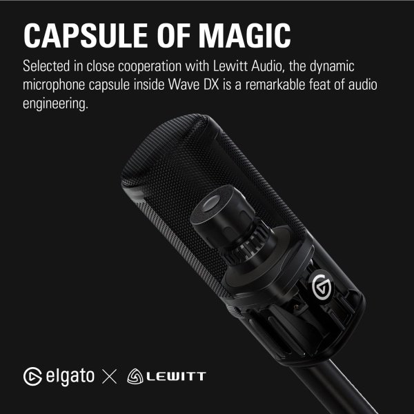 Elgato Wave DX - Micrófono dinámico XLR, patrón cardioide, rechazo de ruido, voz optimizada para podcasting, transmisión, - Imagen 9