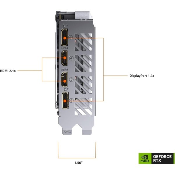 GIGABYTE Tarjeta gráfica GeForce RTX 4060 AERO OC 8G, 3 ventiladores WINDFORCE, 8 GB 128 bits GDDR6, tarjeta de video - Imagen 9