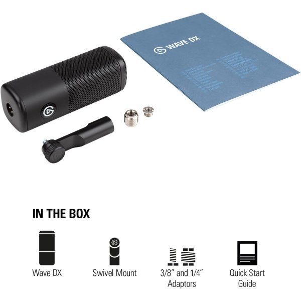 Elgato Wave DX - Micrófono dinámico XLR, patrón cardioide, rechazo de ruido, voz optimizada para podcasting, transmisión, - Imagen 16