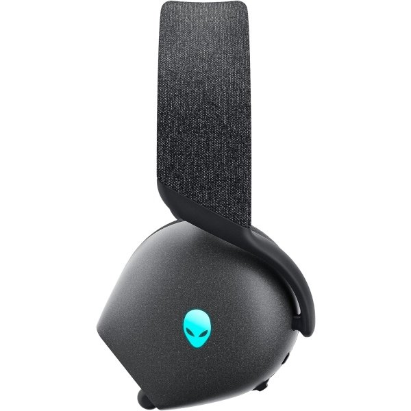 Alienware AW720H Dual-Mode Wireless Gaming Headset - Dolby Atmos Spatial Sound, Wireless 2.4 GHz, 3.5mm Connector Cable, in-line Controls, Integrated Microphone, Unidirectional - Lunar Light - Image 4