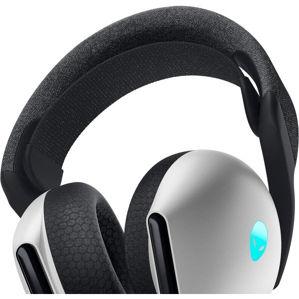 Alienware AW720H Dual-Mode Wireless Gaming Headset - Dolby Atmos Spatial Sound, Wireless 2.4 GHz, 3.5mm Connector Cable, in-line Controls, Integrated Microphone, Unidirectional - Lunar Light - Image 14