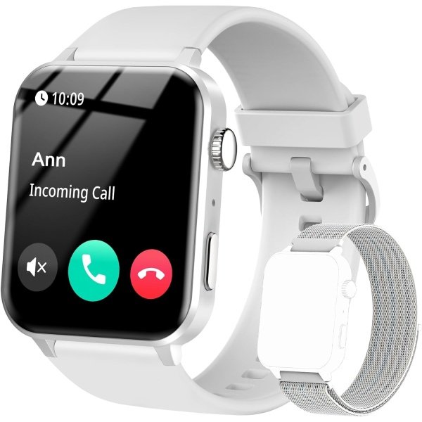 IOWODO Reloj inteligente para hombres y mujeres, pantalla HD de 1.85 pulgadas con hacer y responder llamadas, con asistente de voz AI, SpO2/monitor de frecuencia cardíaca/sueño, más de 100 modos - Image 18