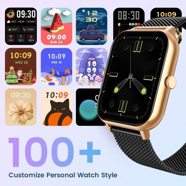 Reloj inteligente para mujer con rastreador de ejercicios: reloj inteligente de llamadas Bluetooth de 1.83 pulgadas con monitor de presión arterial de oxígeno en sangre compatible con Android Ios 100+ - Imagen 5