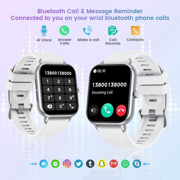 Reloj inteligente para mujer con rastreador de ejercicios: reloj inteligente de llamadas Bluetooth de 1.83 pulgadas con monitor de presión arterial de oxígeno en sangre compatible con Android Ios 100+ - Imagen 9