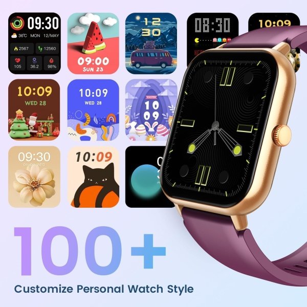 Reloj inteligente para mujer con rastreador de ejercicios: reloj inteligente de llamadas Bluetooth de 1.83 pulgadas con monitor de presión arterial de oxígeno en sangre compatible con Android Ios 100+ - Imagen 19