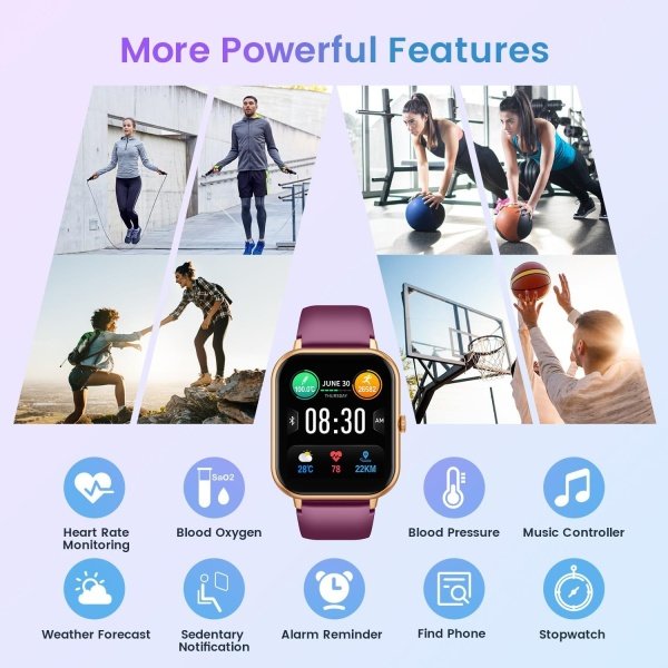 Reloj inteligente para mujer con rastreador de ejercicios: reloj inteligente de llamadas Bluetooth de 1.83 pulgadas con monitor de presión arterial de oxígeno en sangre compatible con Android Ios 100+ - Imagen 20