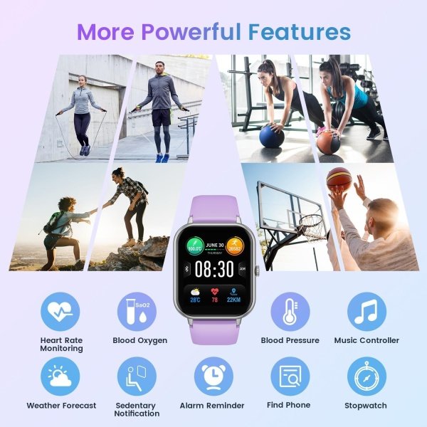 Reloj inteligente para mujer con rastreador de ejercicios: reloj inteligente de llamadas Bluetooth de 1.83 pulgadas con monitor de presión arterial de oxígeno en sangre compatible con Android Ios 100+ - Imagen 34