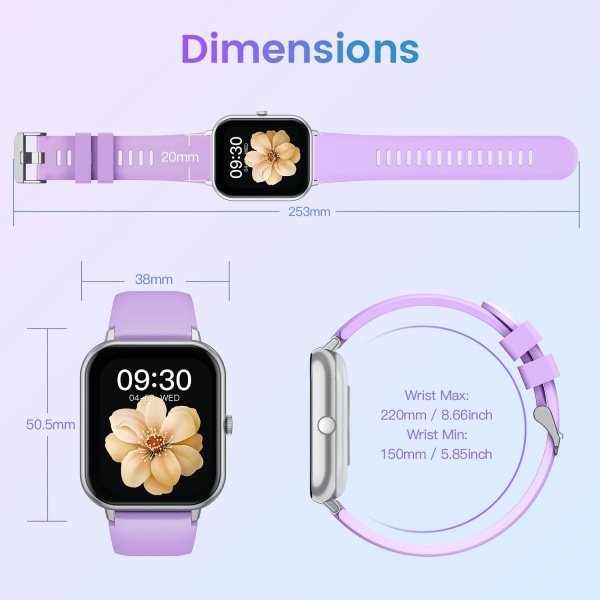 Reloj inteligente para mujer con rastreador de ejercicios: reloj inteligente de llamadas Bluetooth de 1.83 pulgadas con monitor de presión arterial de oxígeno en sangre compatible con Android Ios 100+ - Imagen 35