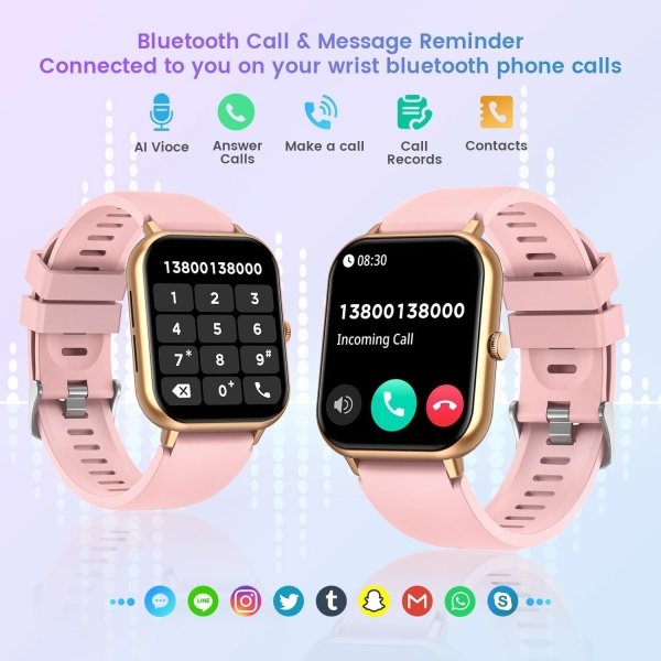 Reloj inteligente para mujer con rastreador de ejercicios: reloj inteligente de llamadas Bluetooth de 1.83 pulgadas con monitor de presión arterial de oxígeno en sangre compatible con Android Ios 100+ - Imagen 37