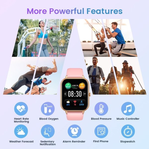 Reloj inteligente para mujer con rastreador de ejercicios: reloj inteligente de llamadas Bluetooth de 1.83 pulgadas con monitor de presión arterial de oxígeno en sangre compatible con Android Ios 100+ - Imagen 41