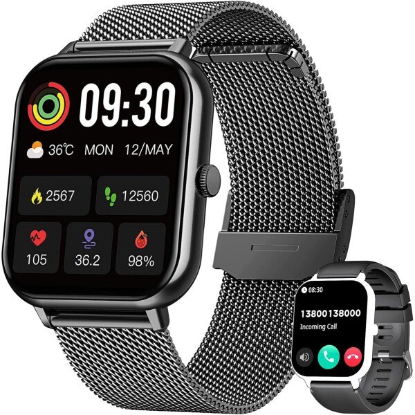Reloj inteligente para mujer con rastreador de ejercicios: reloj inteligente de llamadas Bluetooth de 1.83 pulgadas con monitor de presión arterial de oxígeno en sangre compatible con Android Ios 100+ - Imagen 43