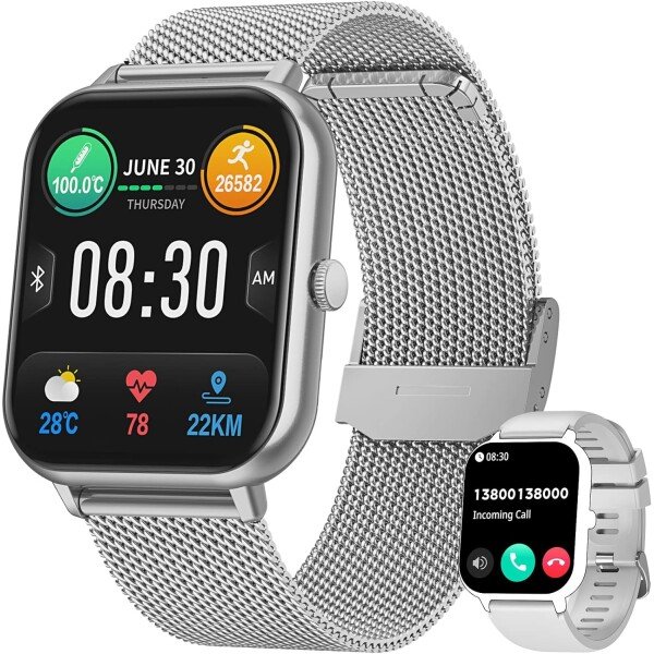Reloj inteligente para mujer con rastreador de ejercicios: reloj inteligente de llamadas Bluetooth de 1.83 pulgadas con monitor de presión arterial de oxígeno en sangre compatible con Android Ios 100+ - Imagen 50
