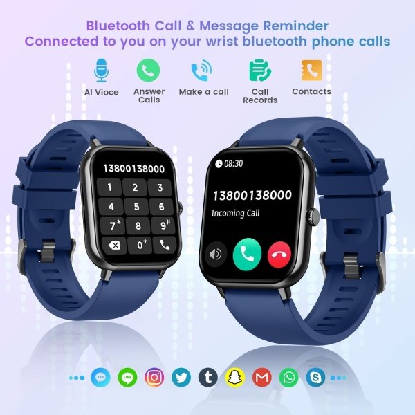 Reloj inteligente para mujer con rastreador de ejercicios: reloj inteligente de llamadas Bluetooth de 1.83 pulgadas con monitor de presión arterial de oxígeno en sangre compatible con Android Ios 100+ - Imagen 65