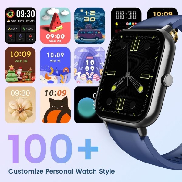 Reloj inteligente para mujer con rastreador de ejercicios: reloj inteligente de llamadas Bluetooth de 1.83 pulgadas con monitor de presión arterial de oxígeno en sangre compatible con Android Ios 100+ - Imagen 68