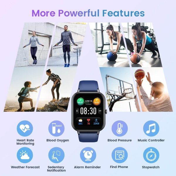 Reloj inteligente para mujer con rastreador de ejercicios: reloj inteligente de llamadas Bluetooth de 1.83 pulgadas con monitor de presión arterial de oxígeno en sangre compatible con Android Ios 100+ - Imagen 69