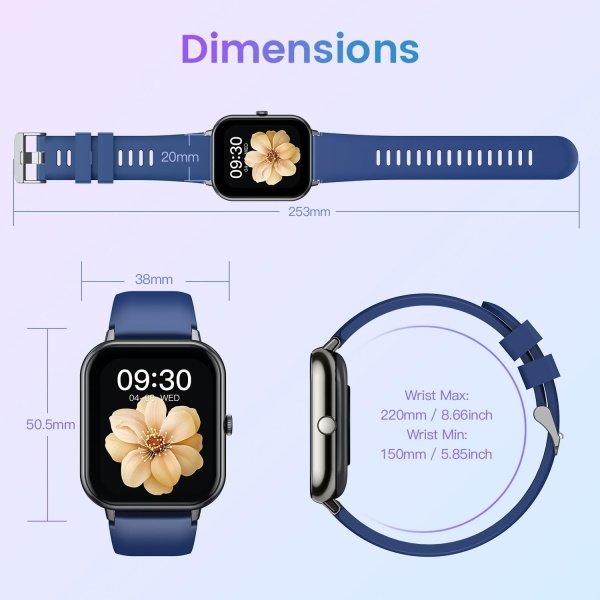 Reloj inteligente para mujer con rastreador de ejercicios: reloj inteligente de llamadas Bluetooth de 1.83 pulgadas con monitor de presión arterial de oxígeno en sangre compatible con Android Ios 100+ - Imagen 70