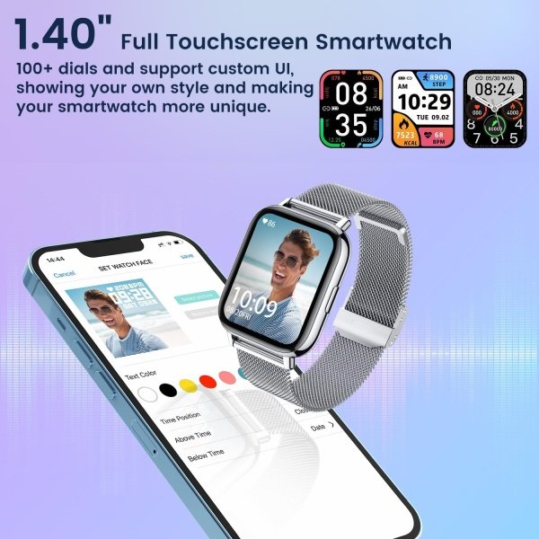 Reloj inteligente para mujer con rastreador de ejercicios: reloj inteligente de llamadas Bluetooth de 1.83 pulgadas con monitor de presión arterial de oxígeno en sangre compatible con Android Ios 100+ - Imagen 72