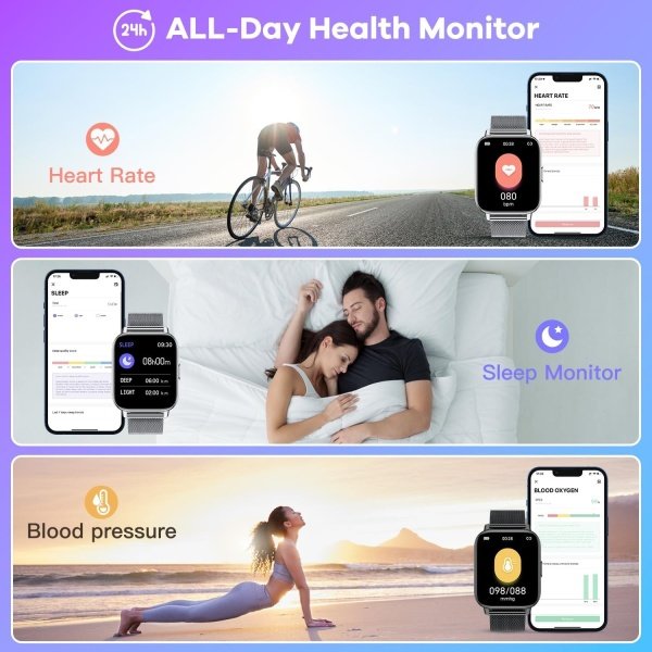Reloj inteligente para mujer con rastreador de ejercicios: reloj inteligente de llamadas Bluetooth de 1.83 pulgadas con monitor de presión arterial de oxígeno en sangre compatible con Android Ios 100+ - Imagen 73