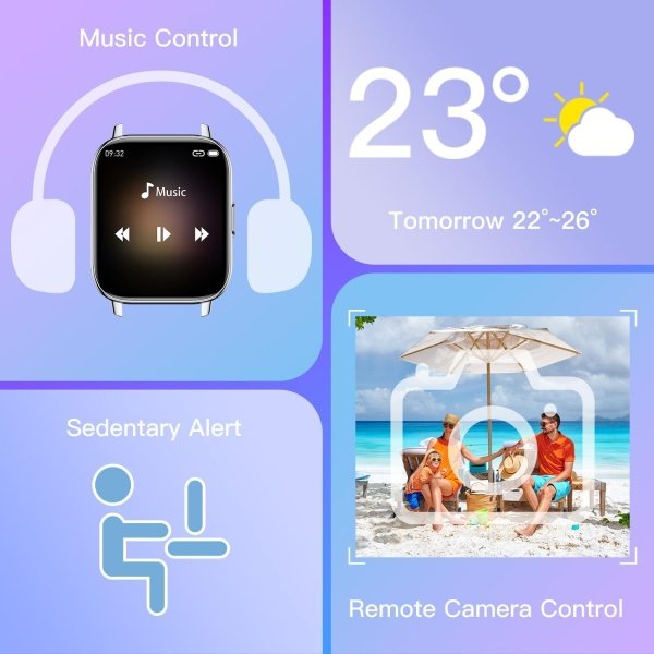 Reloj inteligente para mujer con rastreador de ejercicios: reloj inteligente de llamadas Bluetooth de 1.83 pulgadas con monitor de presión arterial de oxígeno en sangre compatible con Android Ios 100+ - Imagen 75
