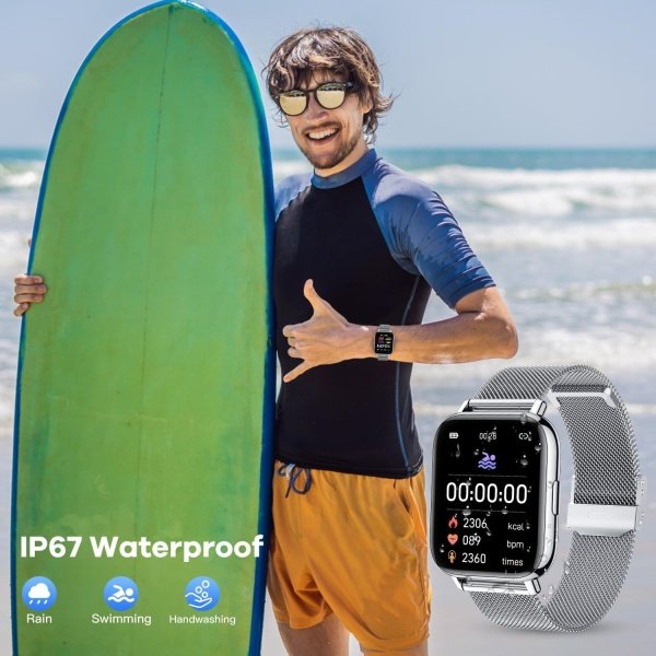 Reloj inteligente para mujer con rastreador de ejercicios: reloj inteligente de llamadas Bluetooth de 1.83 pulgadas con monitor de presión arterial de oxígeno en sangre compatible con Android Ios 100+ - Imagen 76