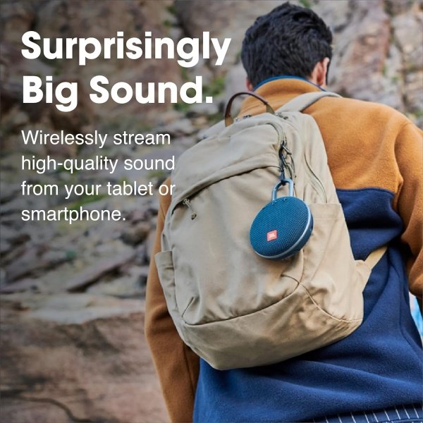 JBL Clip 3, River Teal - Altavoz Bluetooth impermeable, duradero y portátil, hasta 10 horas de reproducción, incluye altavoz con cancelación de ruido y transmisión inalámbrica - Image 2
