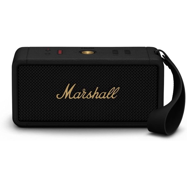Marshall Altavoz Bluetooth portátil Middleton, negro y latón