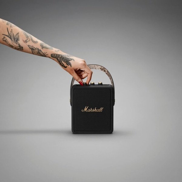 Marshall Stockwell II - Altavoz Bluetooth portátil, negro y latón - Image 12