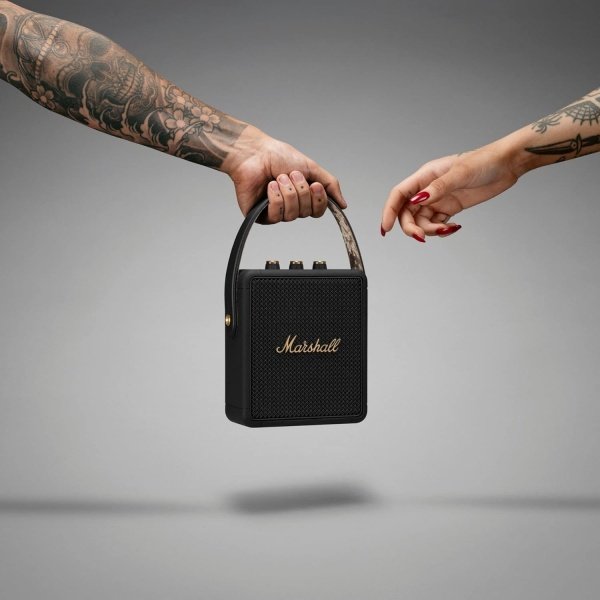 Marshall Stockwell II - Altavoz Bluetooth portátil, negro y latón - Image 13