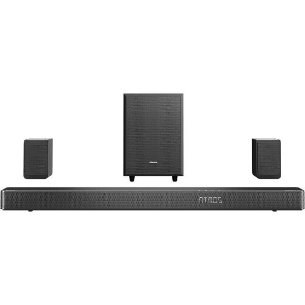 Hisense Barra de sonido AX5125H 5.1.2Ch con subwoofer inalámbrico, 500W, Dolby Atmos, Bluetooth 5.3, EzPlay, paso HDMI 4K a través de, listo para TV Roku, DTS:X, HDMI/AUX/ARC/óptico/USB, 7 modos de