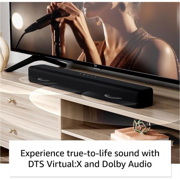La barra de sonido Amazon Fire TV, parlante 2.0 con DTS Virtual:X, Dolby Audio y conectividad Bluetooth - Image 3
