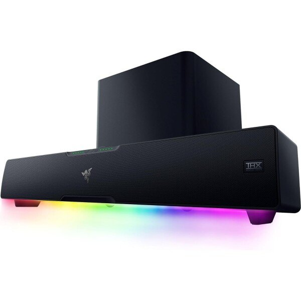 Razer Leviathan V2 X Altavoz de barra de sonido - Bluetooth, USB-C, Chroma RGB - Negro