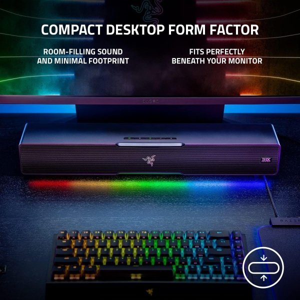 Razer Leviathan V2 X Altavoz de barra de sonido - Bluetooth, USB-C, Chroma RGB - Negro - Imagen 14
