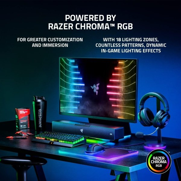 Razer Leviathan V2 X Altavoz de barra de sonido - Bluetooth, USB-C, Chroma RGB - Negro - Imagen 16