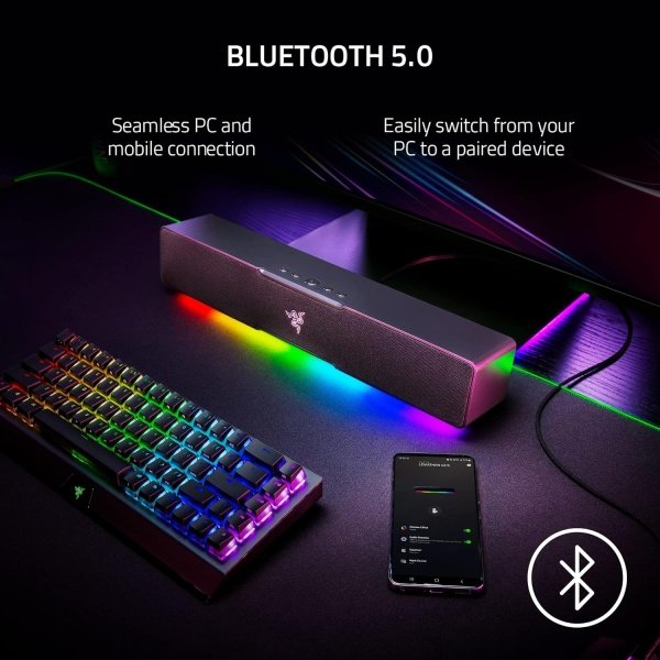 Razer Leviathan V2 X Altavoz de barra de sonido - Bluetooth, USB-C, Chroma RGB - Negro - Imagen 22