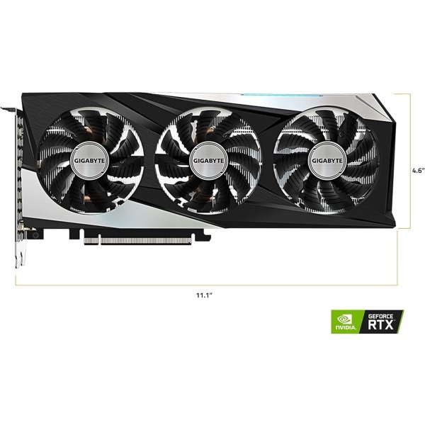 GIGABYTE GeForce RTX 3060 Gaming OC 12G (REV2.0), 3 ventiladores WINDFORCE, 12GB 192-bit GDDR6, GV-N3060GAMING OC-12GD tarjeta - Imagen 9