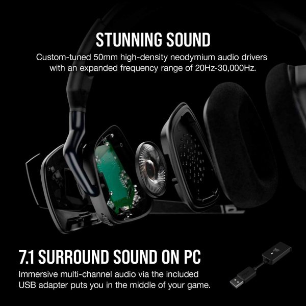 Corsair VOID RGB ELITE Wireless - Auriculares para juegos, sonido envolvente 7.1, certificado Discord, iCUE compatible con PC, - Image 37