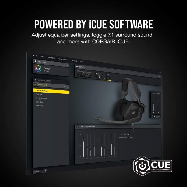 Corsair VOID RGB ELITE Wireless - Auriculares para juegos, sonido envolvente 7.1, certificado Discord, iCUE compatible con PC, - Image 41