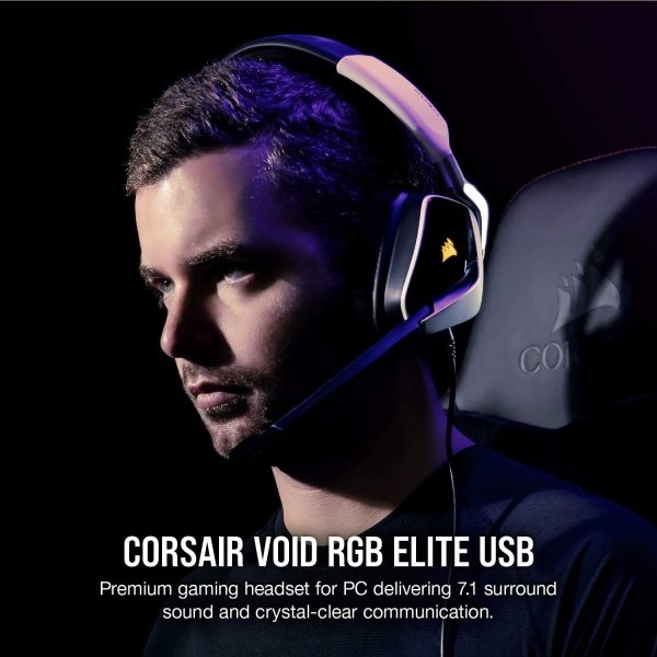 Corsair VOID RGB ELITE Wireless - Auriculares para juegos, sonido envolvente 7.1, certificado Discord, iCUE compatible con PC, - Image 15